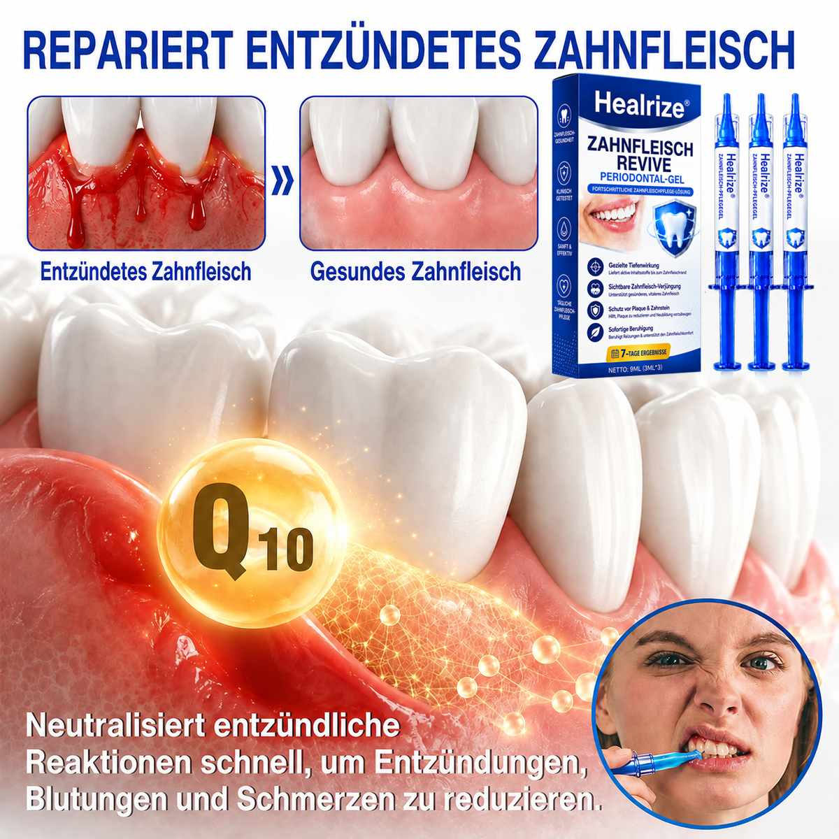 🦷🦢Healrize® GumRevive Gel zur Regeneration des Zahnhalteapparats (bei Zahnfleischbluten, Zahnfleischrückgang und lockeren Zähnen)🦷