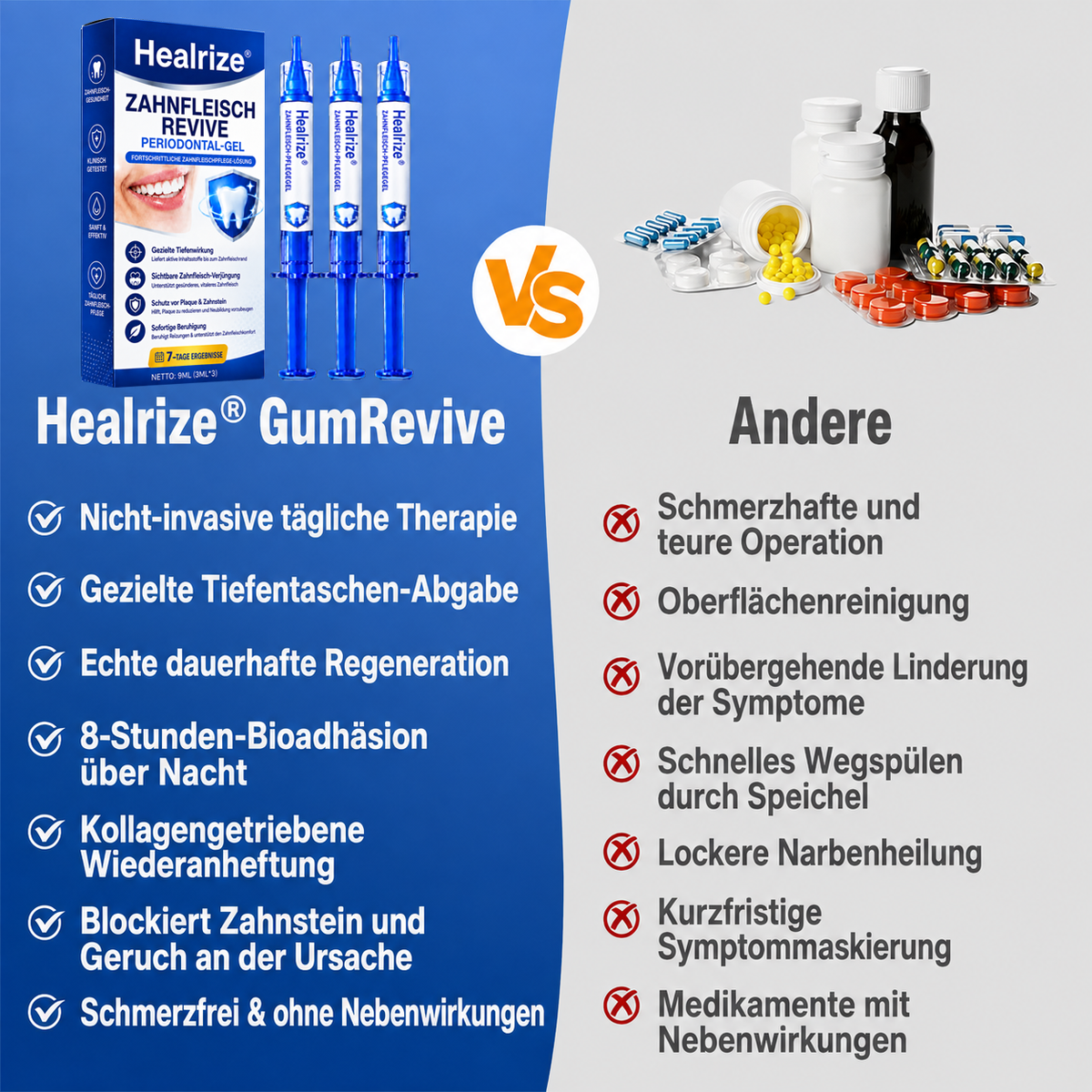 🦷🦢Healrize® GumRevive Gel zur Regeneration des Zahnhalteapparats (bei Zahnfleischbluten, Zahnfleischrückgang und lockeren Zähnen)🦷