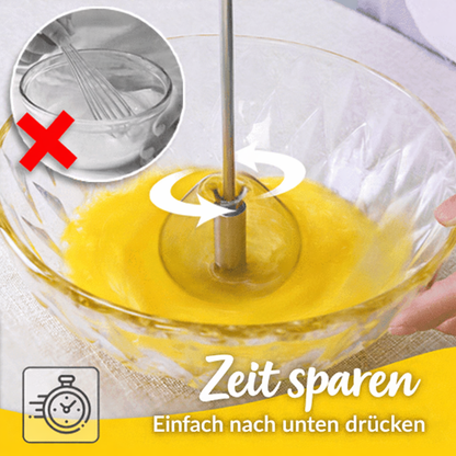 🔥Letzter Tag der Aktion – 49 % Rabatt – Halbautomatischer Schneebesen aus Edelstahl