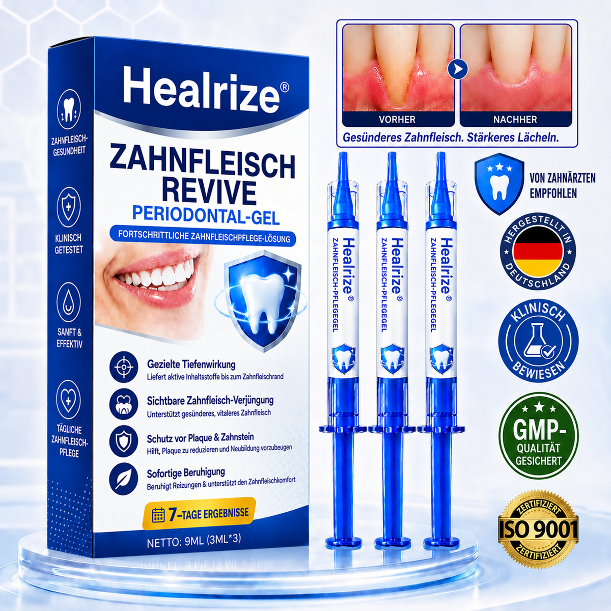 🦷🦢Healrize® GumRevive Gel zur Regeneration des Zahnhalteapparats (bei Zahnfleischbluten, Zahnfleischrückgang und lockeren Zähnen)🦷