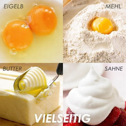 🔥Letzter Tag der Aktion – 49 % Rabatt – Halbautomatischer Schneebesen aus Edelstahl