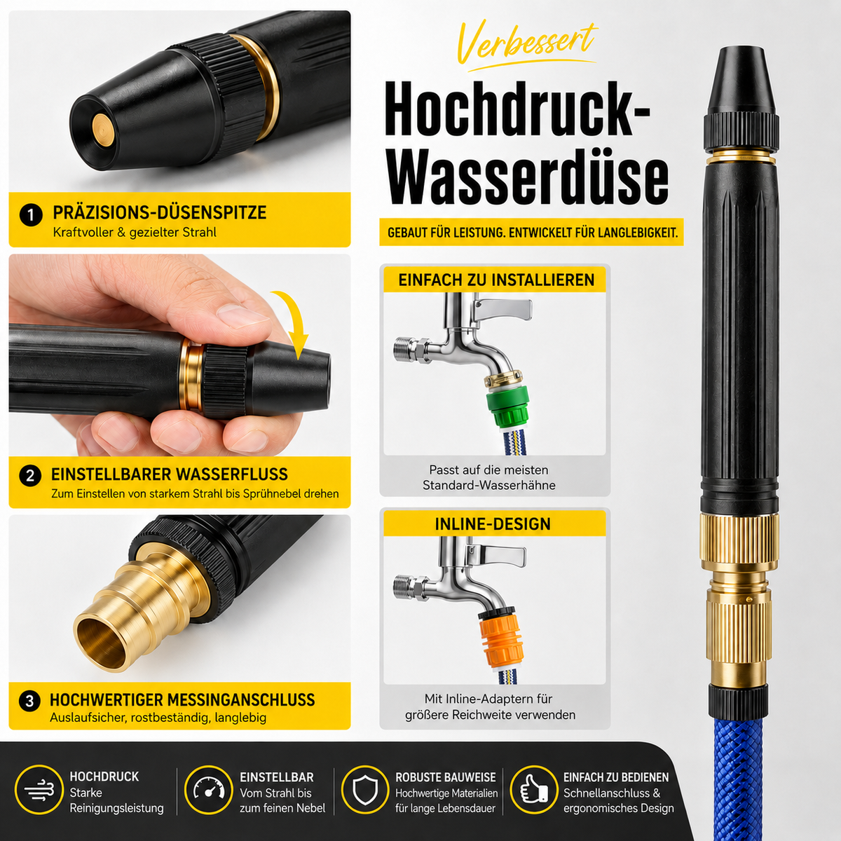 🚗 NUR HEUTE: 50 % RABATT auf den TIMNAMY® Leistungsstarken Hochdruck-Reiniger für Haus, Auto & Garten ✨✨