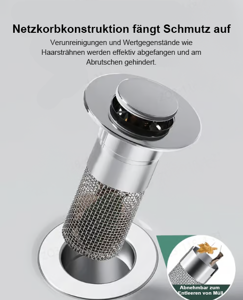 Letzter Tag der Aktion: 49 % Rabatt! 🔥 TIMNAMY® Ausziehbarer Spülbecken-Abflusssieb ---- 🛀 Beseitigt Gerüche und verhindert Verstopfungen