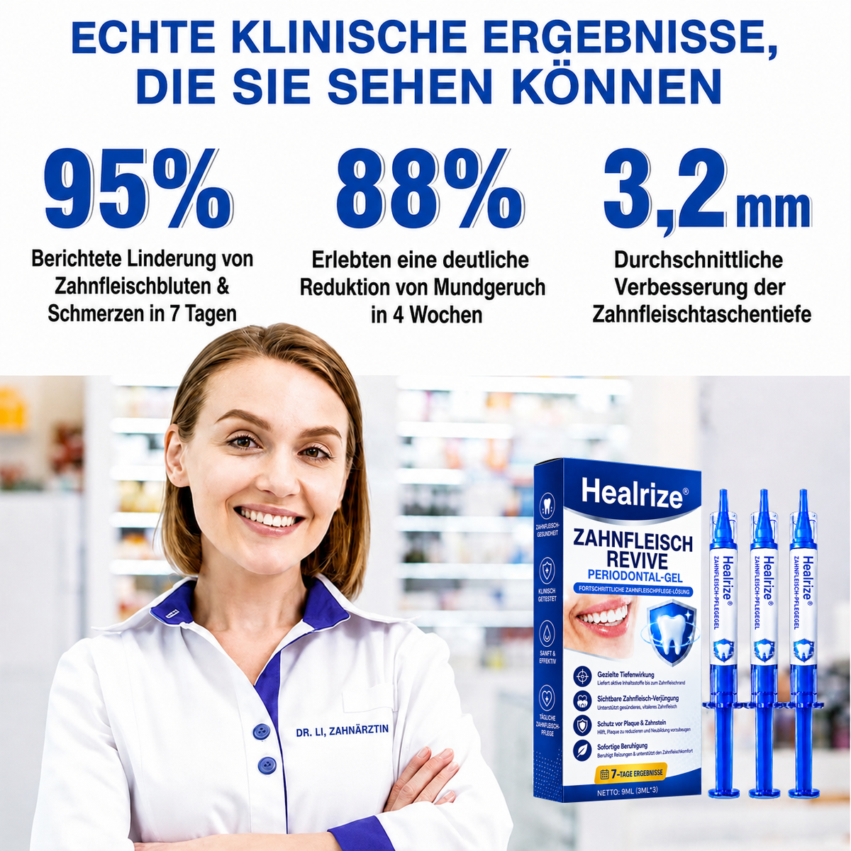 🦷🦢Healrize® GumRevive Gel zur Regeneration des Zahnhalteapparats (bei Zahnfleischbluten, Zahnfleischrückgang und lockeren Zähnen)🦷