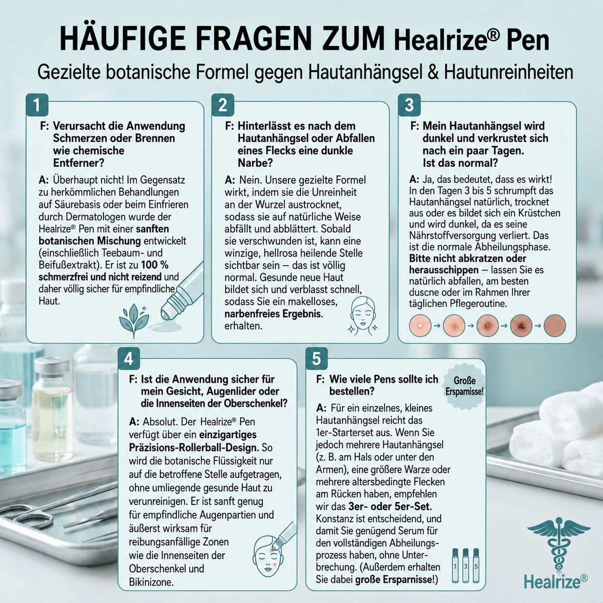 Healrize® 7-Tage Hautmal- & Flecken-Entferner 🐰(Schmerzfrei, Narbenfrei mit Rollball-Applikator)🐰